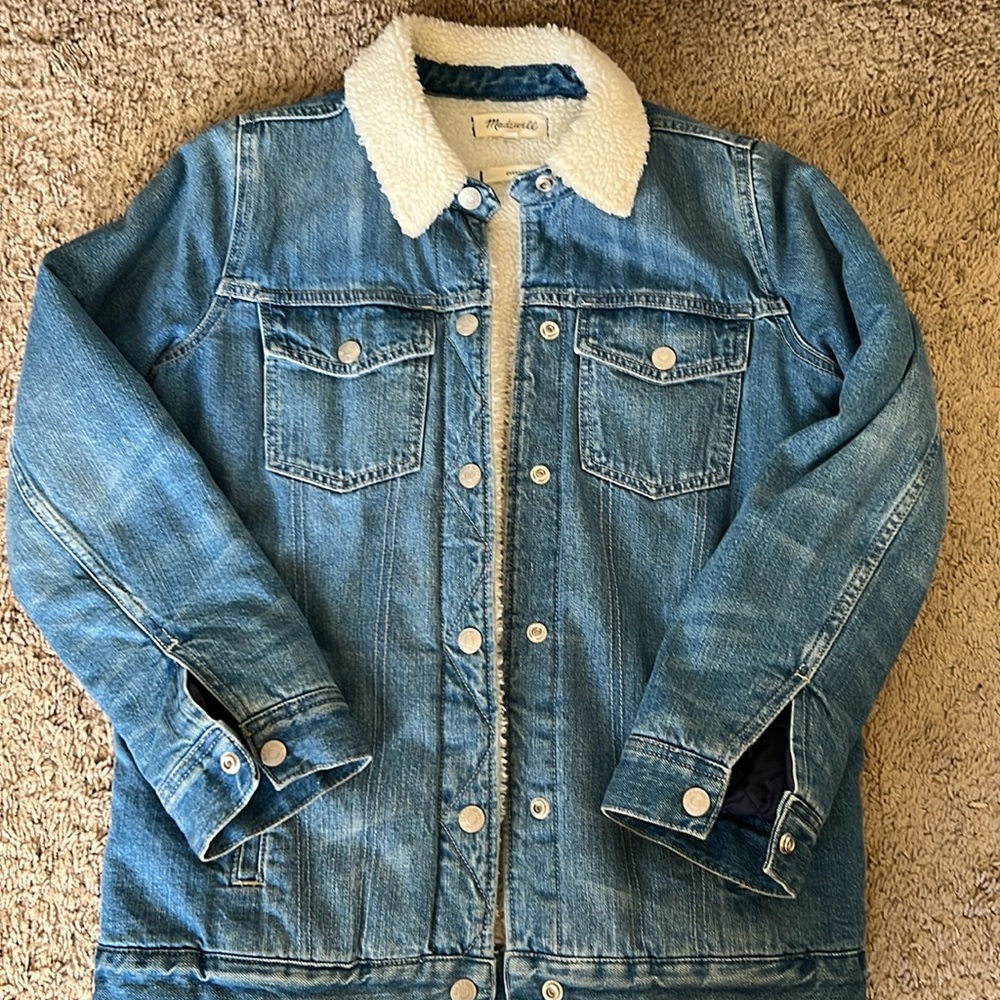 Madewell Oversized Sherpa Denim Jacket